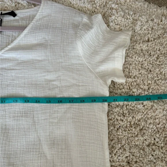 Jenni Kayne Cotton Cypress Caftan Dress Ivory White XS - Picture 9 of 10